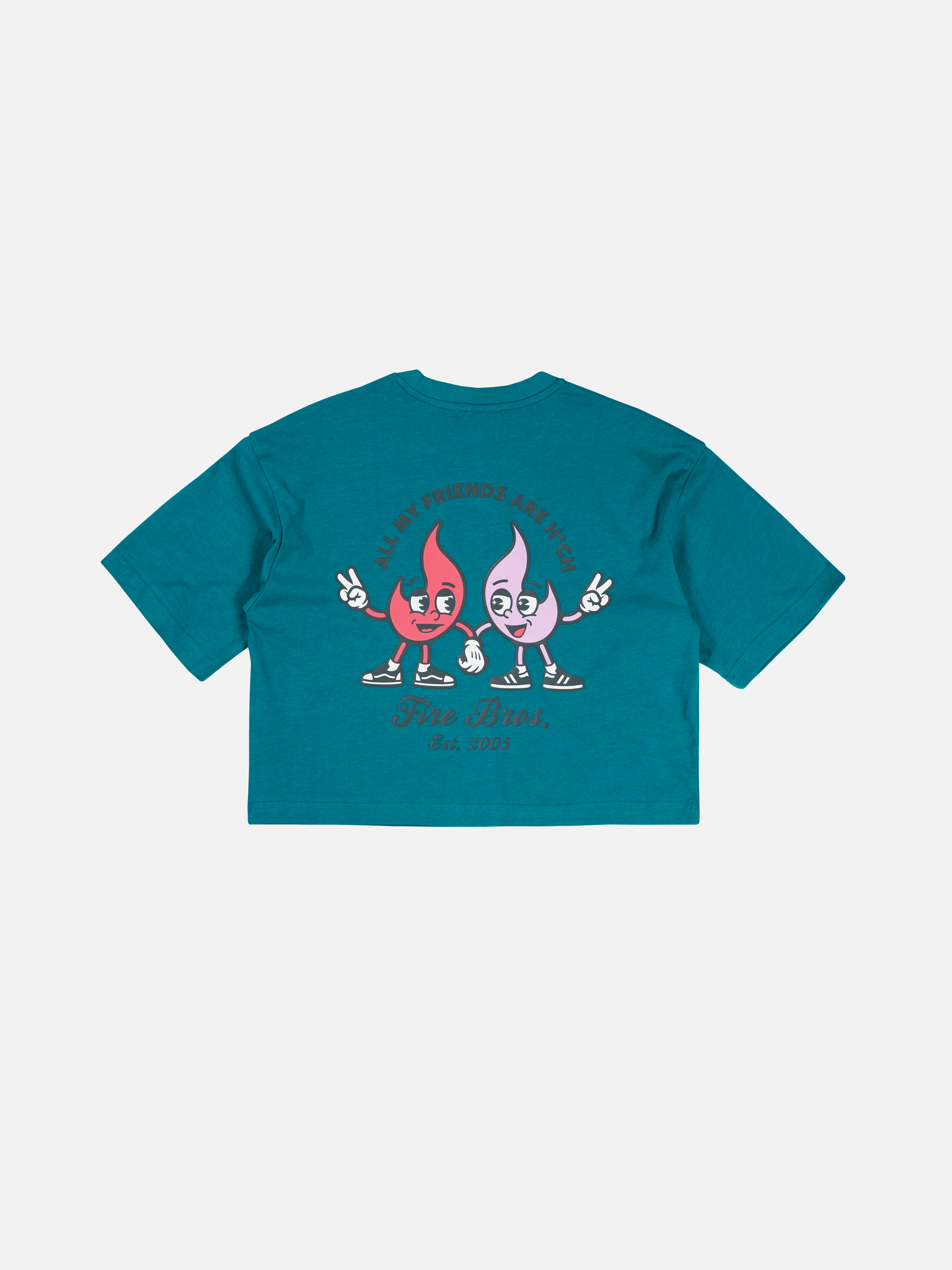 All My Friends Tee Seafoam - Cropped